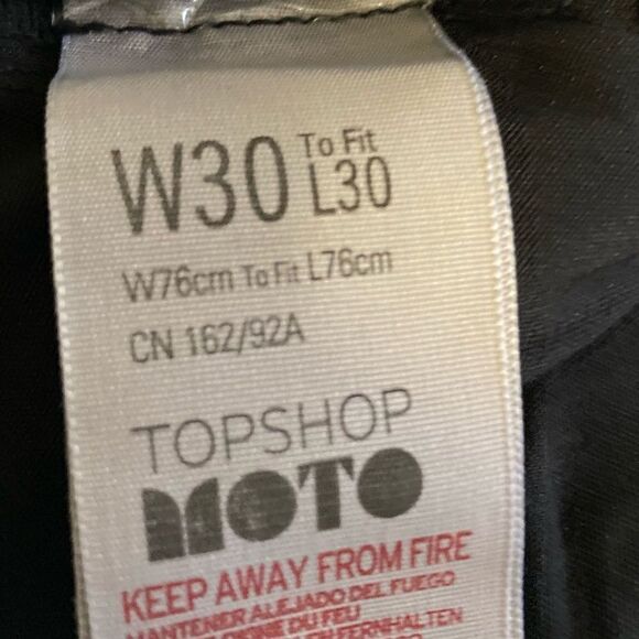 Topshop Black High Rise Jeans Size 30 - Picture 6 of 6